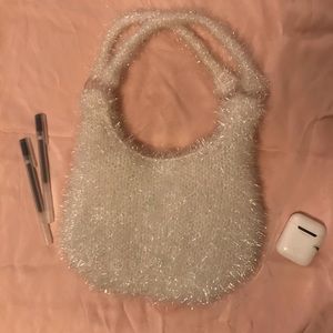 White top handle purse